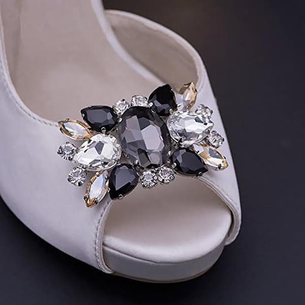2 stk. Mode Dame Krystal Rhinestone Sko Klips Dekorationer fo