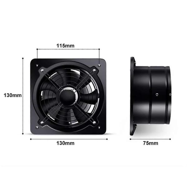 4-tums industriell ventilationsfläkt, utsugsfläkt, axialfläkt