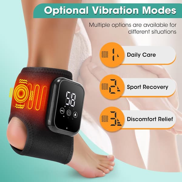 Fodmassageapparat – Genopladelig Varme & Massage | Smertelindring & Cirkulation | Hjem & Rejse 2-Pack