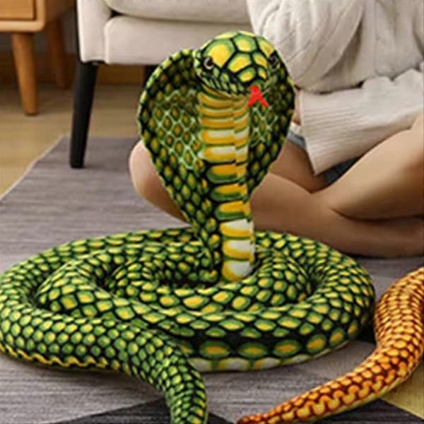 Simulaationukke Cobra Pehmolelu Pitkä Python-nukke Riisunukke 240cm Vihreä