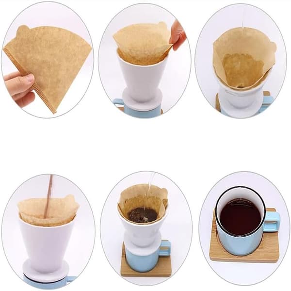 100 kaffefiltre, U-formede dryppkaffefiltre, dryppkaffefil