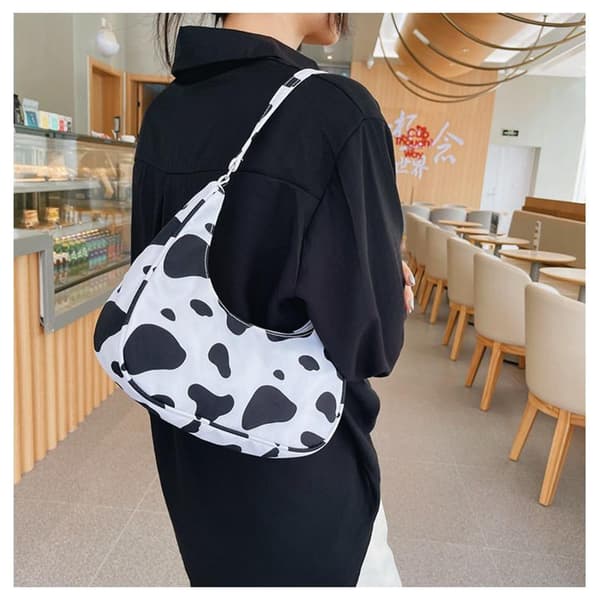 ##/Skuldertaske, moderigtig armhule taske, ko mønster##/