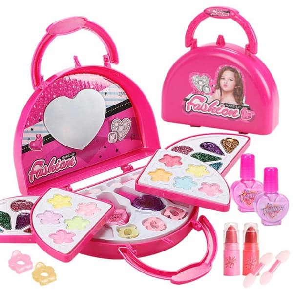 1 sæt pige makeup sæt vaskbart makeup kit til småbørn børn