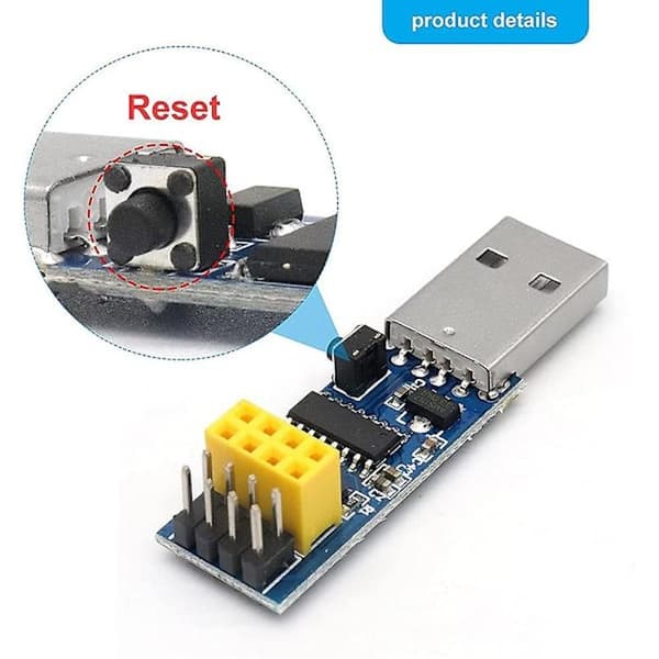 USB til ESP8266 Breakout Ch340c Esp-01 Esp-01s Prog Wifi Programmer Nedlaster Adapter med Reset Au