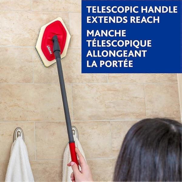 Passer til Vileda Bathroom Magic Børstemoppe Erstatningshoved BATH MAGIC Svamp Skuresvamp - 5 Dele-FA-
