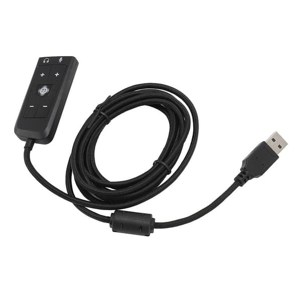 USB til 3,5 mm Jack Lydkort Adapter med Hovedtelefon- og Mikrofonstik til Kingston HyperX Cloud II