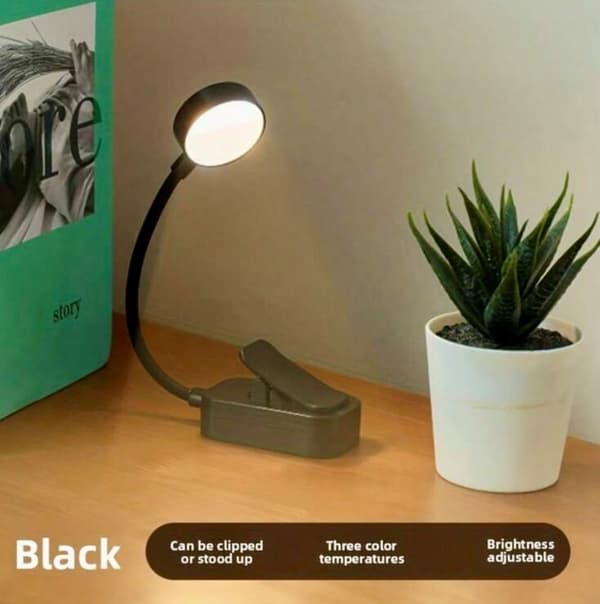 Rechargeable LED Plant Light with Clip - Dimmable Reading Lamp for Plants, Aquariums, Corals - USB-C