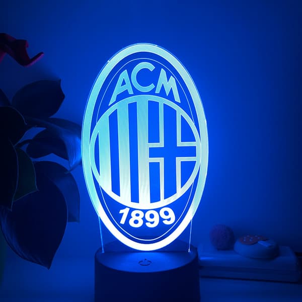 3D LED Illusion Lamp Milan Team 16 Colors Remote Control