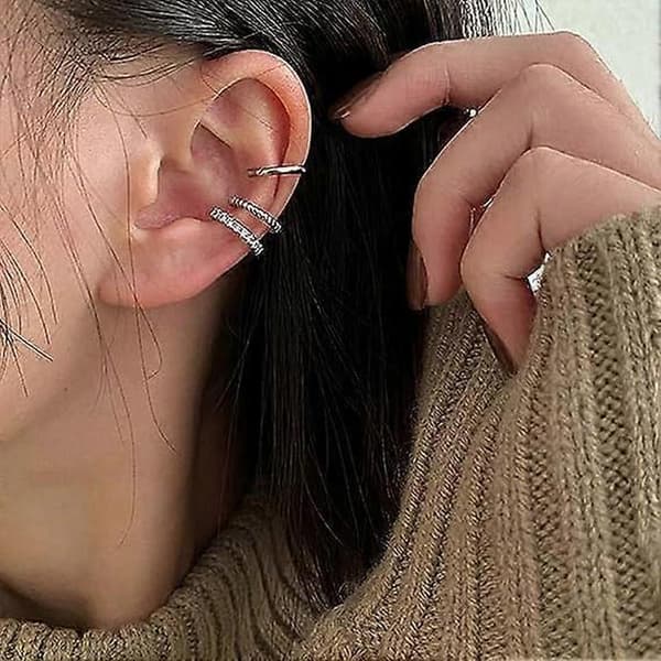 Øremanchetøreringe til kvinder Cubic Zirconia Øremanchetter til kvinder Ikke-piercing til piger