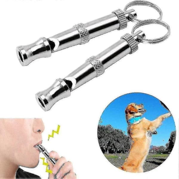 Professionell ultraljuds högfrekvent hundvissla (2-pack) Silver