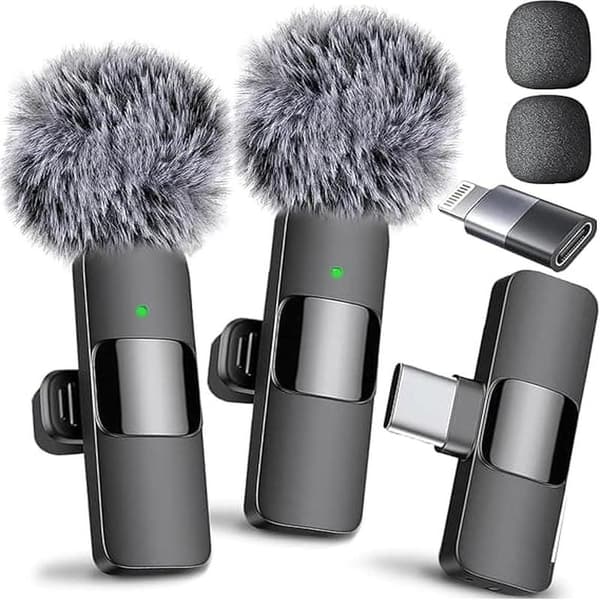 Trådløs Lavalier Mikrofon - Lightning & USB-C – Minimikrofon til iPhone/Android, Video, TikTok, Vlog, YouTube
