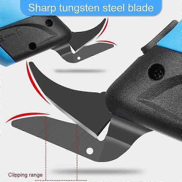 Cordless Electric Scissors, Non-Blocking and Stable, Rechargeable Scissors for Fabric, Cardboard, Carpet, Leather, Felt Edition 0210