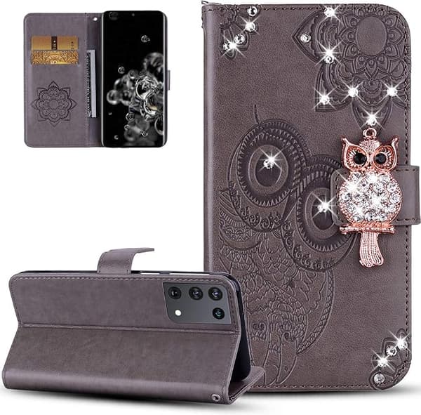 Kompatibel med Samsung Galaxy S22 Plus 5G-deksel for kvinner, glitter