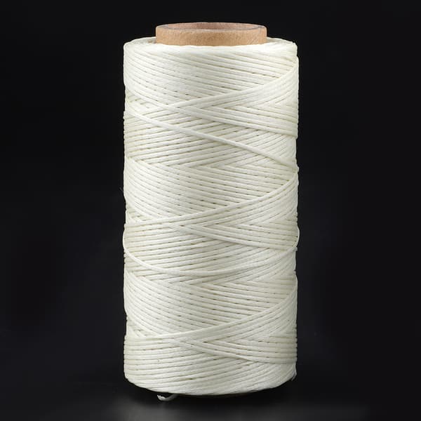 Håndsydd flat vokset tråd sytråd for håndsøm (beige)