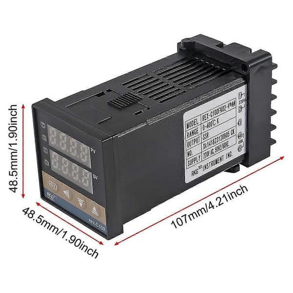 PID-temperaturregulator -C100 Termostat Kit Høj Spænding 100ACV til 240ACV+SSR Relæ 40DA+ K Prob
