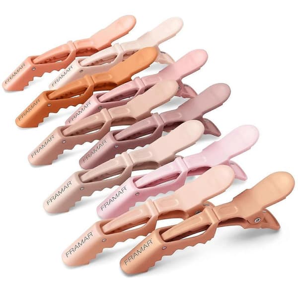 Neutral Alligator Clips för hårstyling, 10-pack professionella alligatorhårklämmor