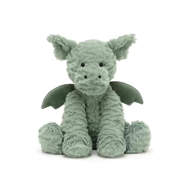 JALLYCAT Plyslegetøj - Bølget Grøn Dinosaur 23cm