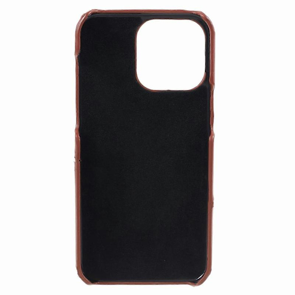 For iPhone 15 Pro PU Leather+PC Phone Case with 2 Card Holders