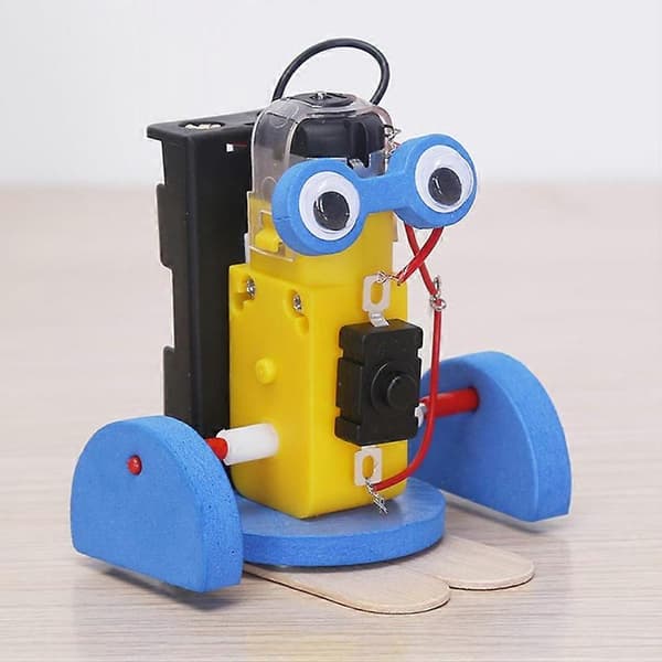 1 Sæt Mini DIY Samlingsrobot Kit Videnskab Teknologi Legetøj til Børn[D] 8X7CM