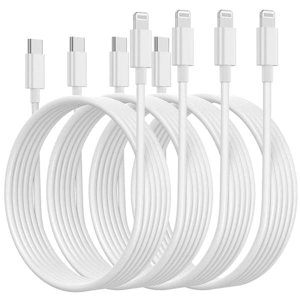 CDQ iPhone Laddare USB-C - Kabel - 20W - Snabbladdare 4-pack