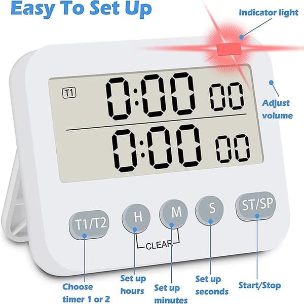 Digital Kjøkken Timer, Digital Magnetisk Kjøkken Timer, Høy Lyd