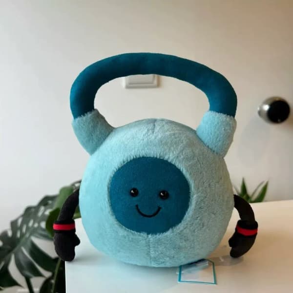 JALLYCAT Plyschdocka - Rolig Hantel 19cm