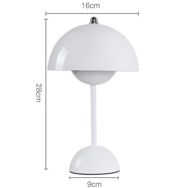 Dæmpbar trådløs bordlampe med 3 tilstande til læsning, natlampe White_MGF White White