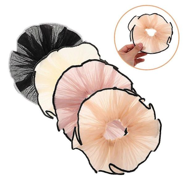 Flerfarvede Scrunchie Hårelastikker til Kvinder Store Hårelastikker 4 Stk. Sæt