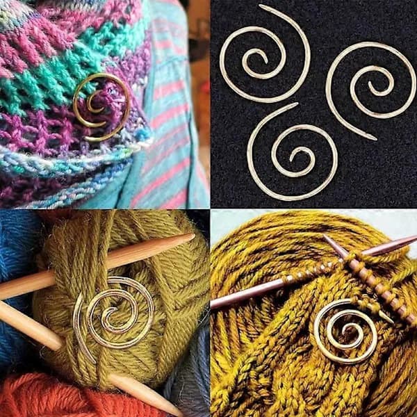 Spiral Kabelstrikkenål, Rustfrit Stål