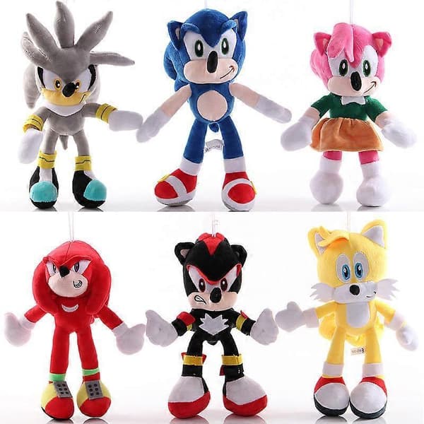 Silver Sonic Plysch Animerad Leksak Mjukdocka Plysch Barnpresenter