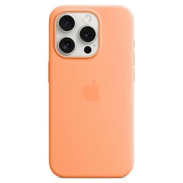 Silikonskal för iPhone 15 Pro, MagSafe-kompatibelt, Orange Orang Orange iPhone 15 Pro
