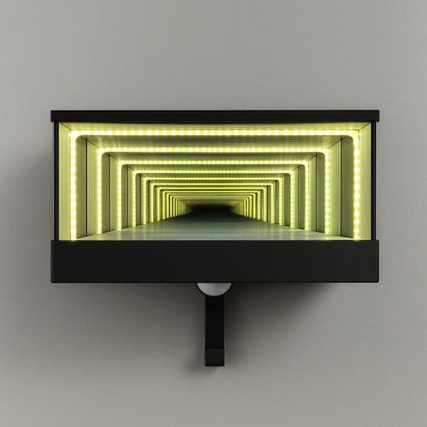 Infinitys LED Garage Nøgleholder Vægmontering LED Modelbil Display Box Bilnøgleholder Organizer Med LED-lys Sort