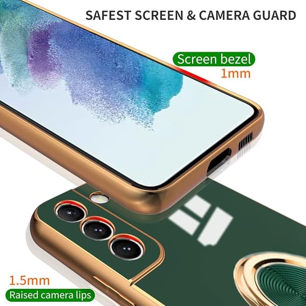 Kompatibelt etui til Samsung Galaxy S21 FE med ringholder