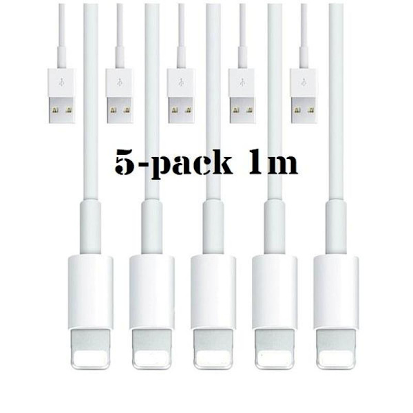 5-pak - Ladekabel Lightning iPhone - Oplader