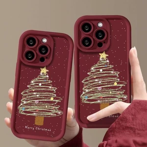Julgran iPhone 17 Pro Max mobilskal Apple 15 anti-fall 14/13 Pro ny 16E iPhone 16 ProMax