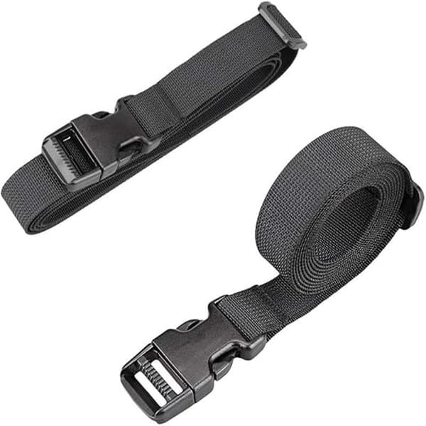 Justerbare kuffertstropper 4-pak 198 cm bagagerem til kuffertsikkerhed sort