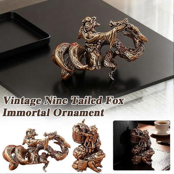 Mini Nihalefos-statue i messing, miniaturefigur til feriefestbordet A