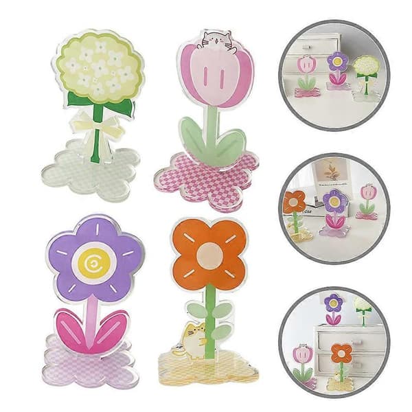 Akryl Blomster Note Klemmer Multifunktionelle Memo Clips til 4 Stk. Brug