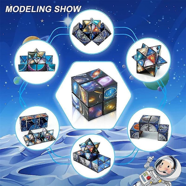 Star Sky Cube Magic Cube Sett, Infinity Magic Cube Puzzle Fidget Leker