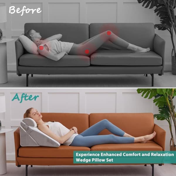 Orthopedic Wedge Pillow 10-in-1 – Adjustable Memory Foam Pillow for Back, Neck, Legs, and Post-Surgery