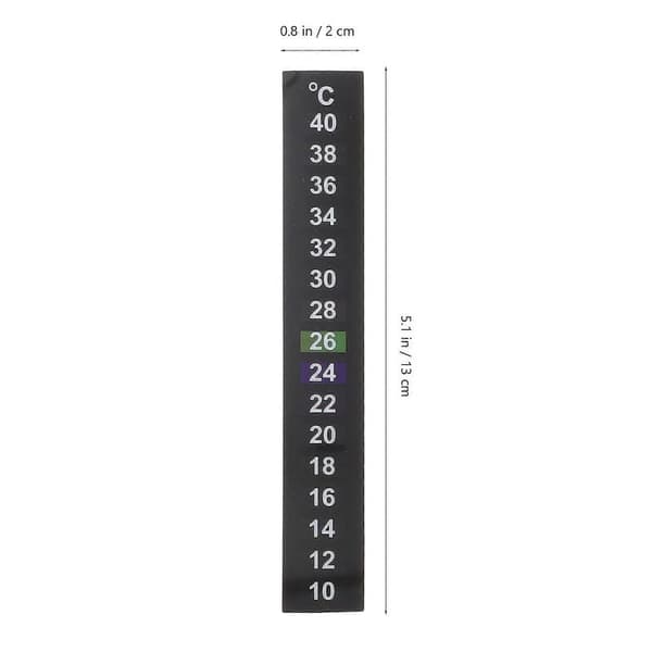 10 stk Akvarium Termometer Klistremerke 10-40 Celsius Selvklebende Termometerstripe