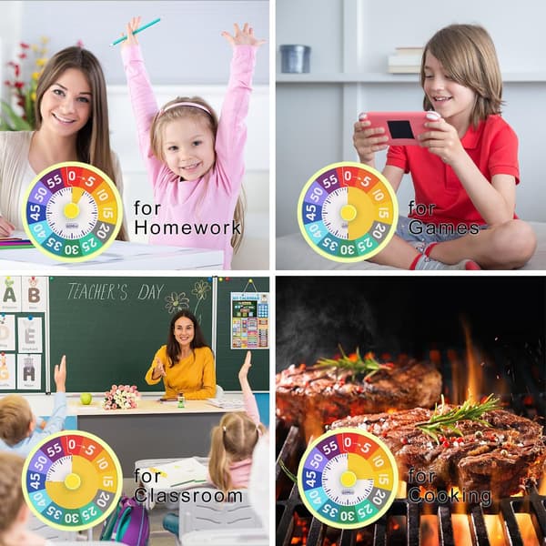 Visuell timer for skrivebord, bakealarm, visuell nedtellingstimer, studieverktøy 60 minutter