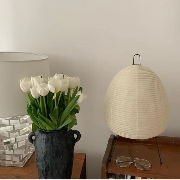 Japansk rispapperslykta LED bordslampa vardagsrum sovrum sängbord studierum hotell hemstativ