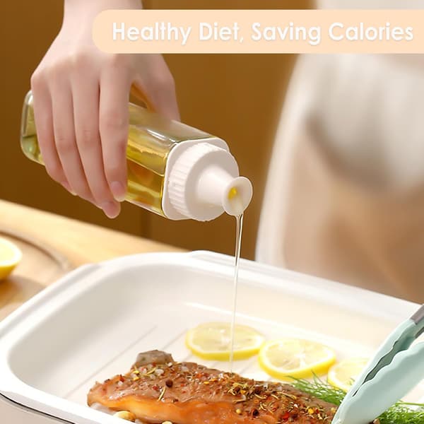 255 ml Oljedispenser i Glas för Kök – Droppfria Olivolja- och Vinägerflaskor för Matlagning och Salladsdressing