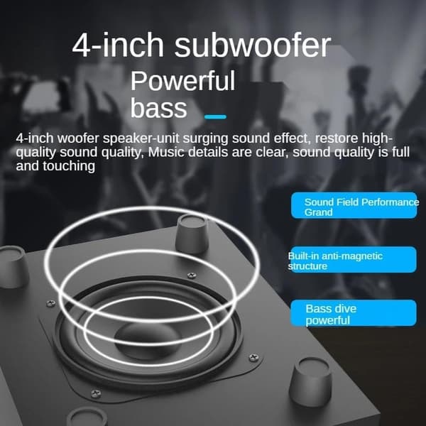 Multimedie Aktiv Subwoofer Lydkort Computerhøjttalere Desktop