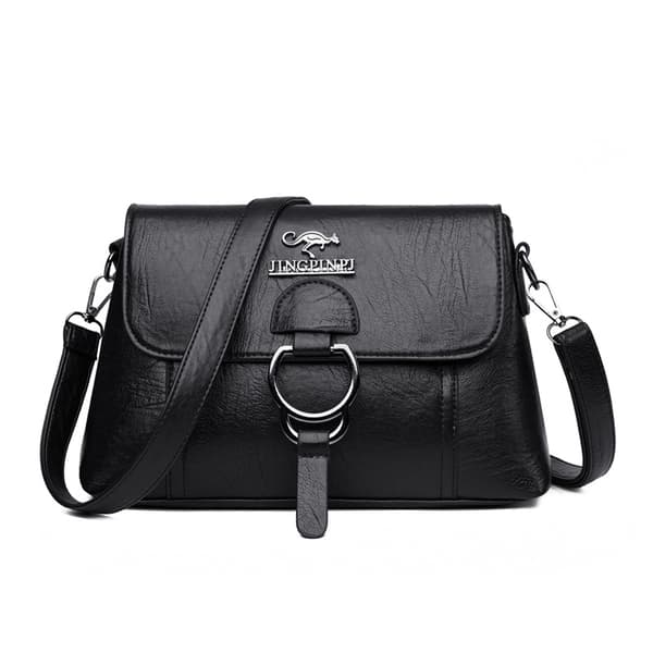 Læder crossbody tasker til kvinder, multi-lomme skuldertasker, håndtasker, punge