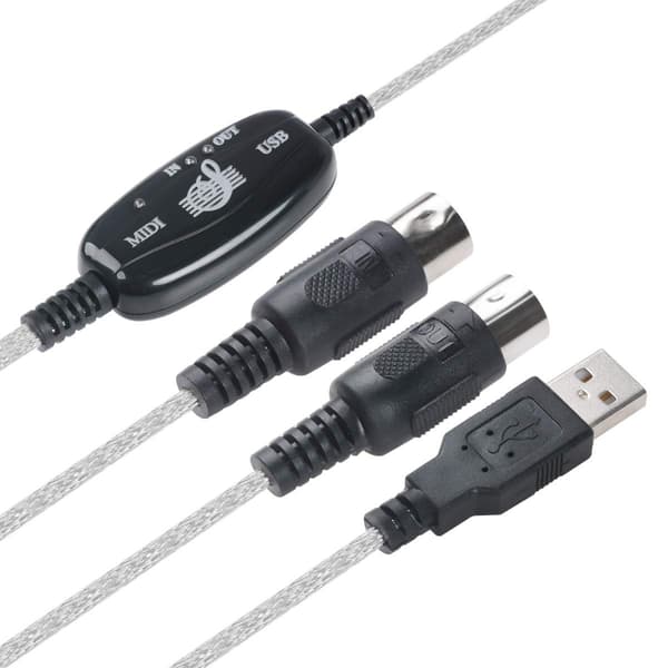 USB til MIDI Kabel Konverter 2-i-1 PC til Synthesizer Musikstudie Keyboard Interface Kabel Stik Controller Adapter Kabel 16 Kanaler