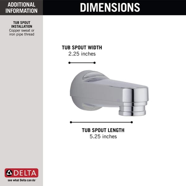 Delta Faucet RP17453 Badkarsutkast, One Size, Krom