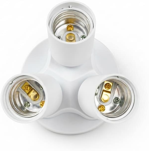 E26 E27 Lampepæresokkel, 3-i-1 Standard Lyspæresplitteradapteromformersokkel