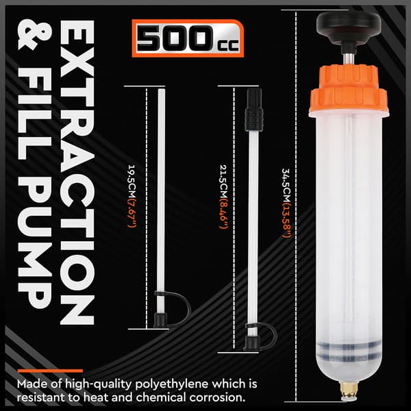 500ml Dubbelfunktions infusionspump: Integrerar aspirations- och injektionsfunktioner, utrustad med transparenta skalor för exakt volymkontroll